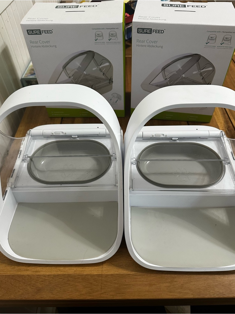 Sure Feed Petcare Micro chip Pet Feeder with cover set of two